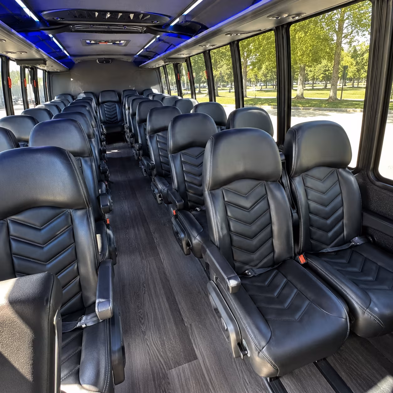 tampa 25 passenger minibus interior