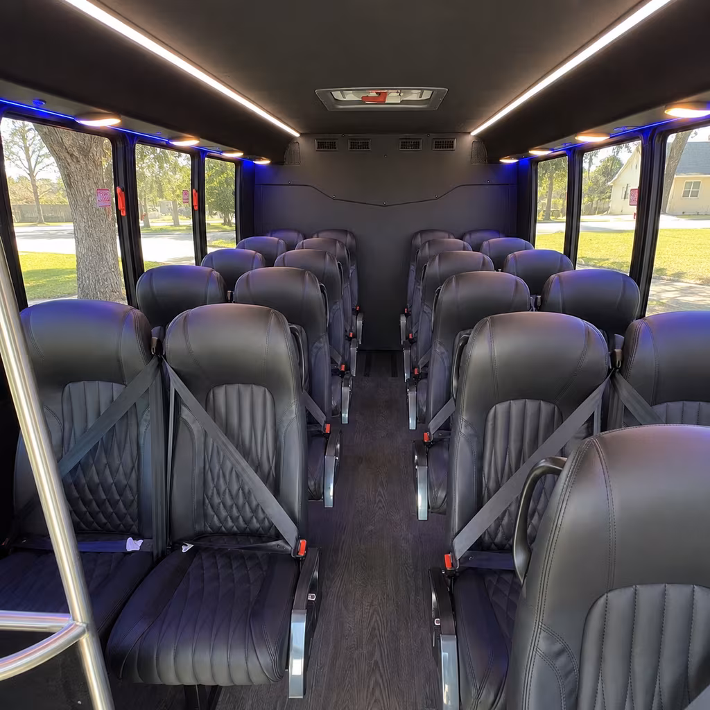 tampa 28 passenger minibus interior