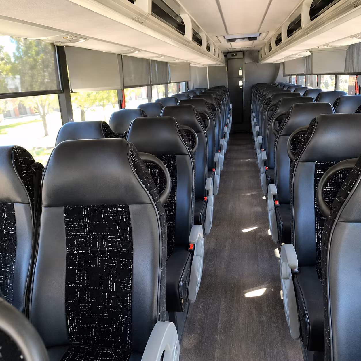 tampa 56 passenger charter bus interior
