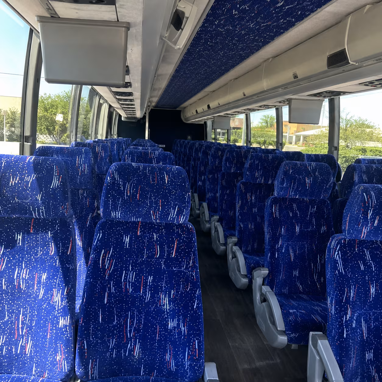 tampa charter bus inside