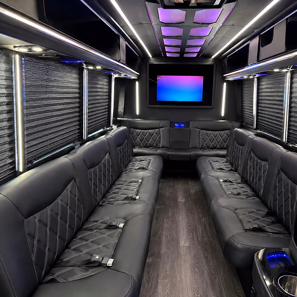 tampa party bus rental interior