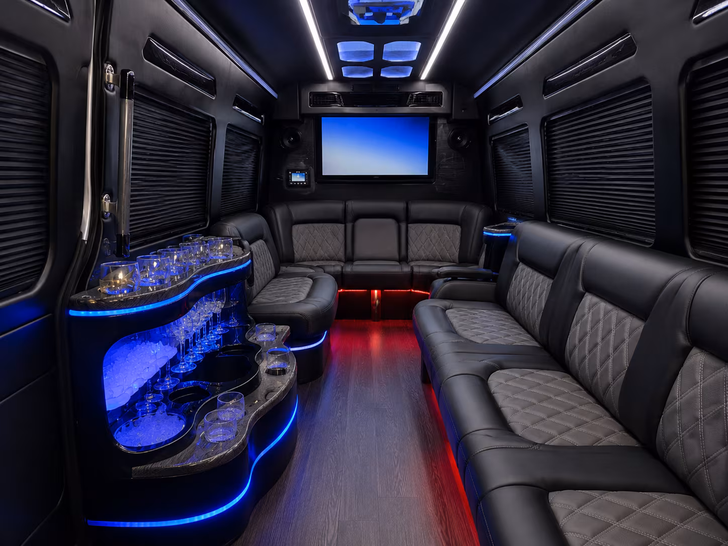 tampa sprinter limousine inside